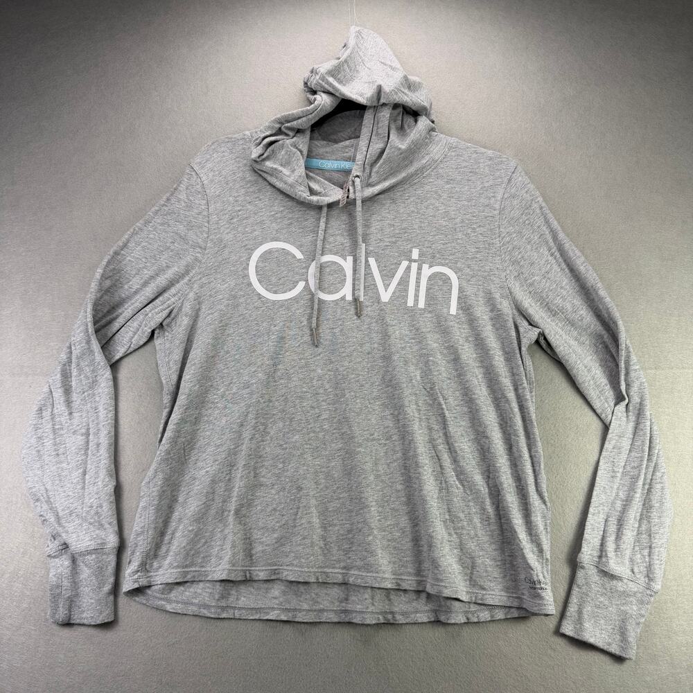 Calvin Klein Performance Women’s Grey Long Sleeve Hoodie Size M